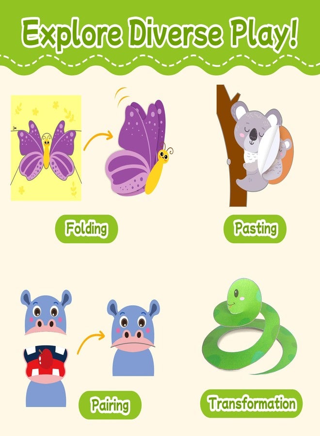 YPLUS Scissor Skills Activity Book for Kids Ages 3-7, 40 Paper Cutting Projects with Safety Scissors, Preschool Paper Craft Supplies for Fine Motor Skills & Art Learning - Image 4