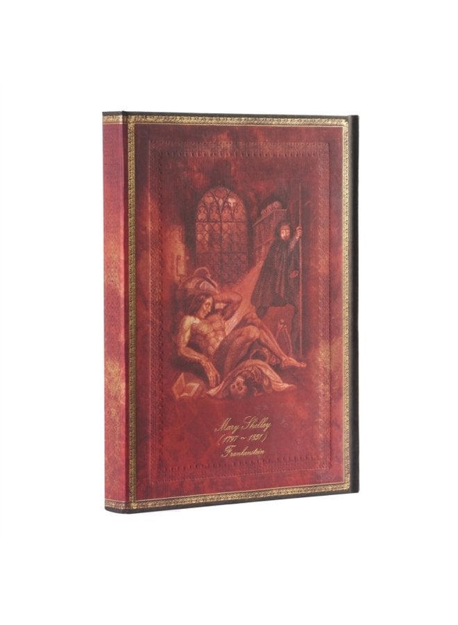 Mary Shelley Frankenstein Embellished Manuscripts Collection Ultra Lined Hardback Journal Wrap Closure - Hardback