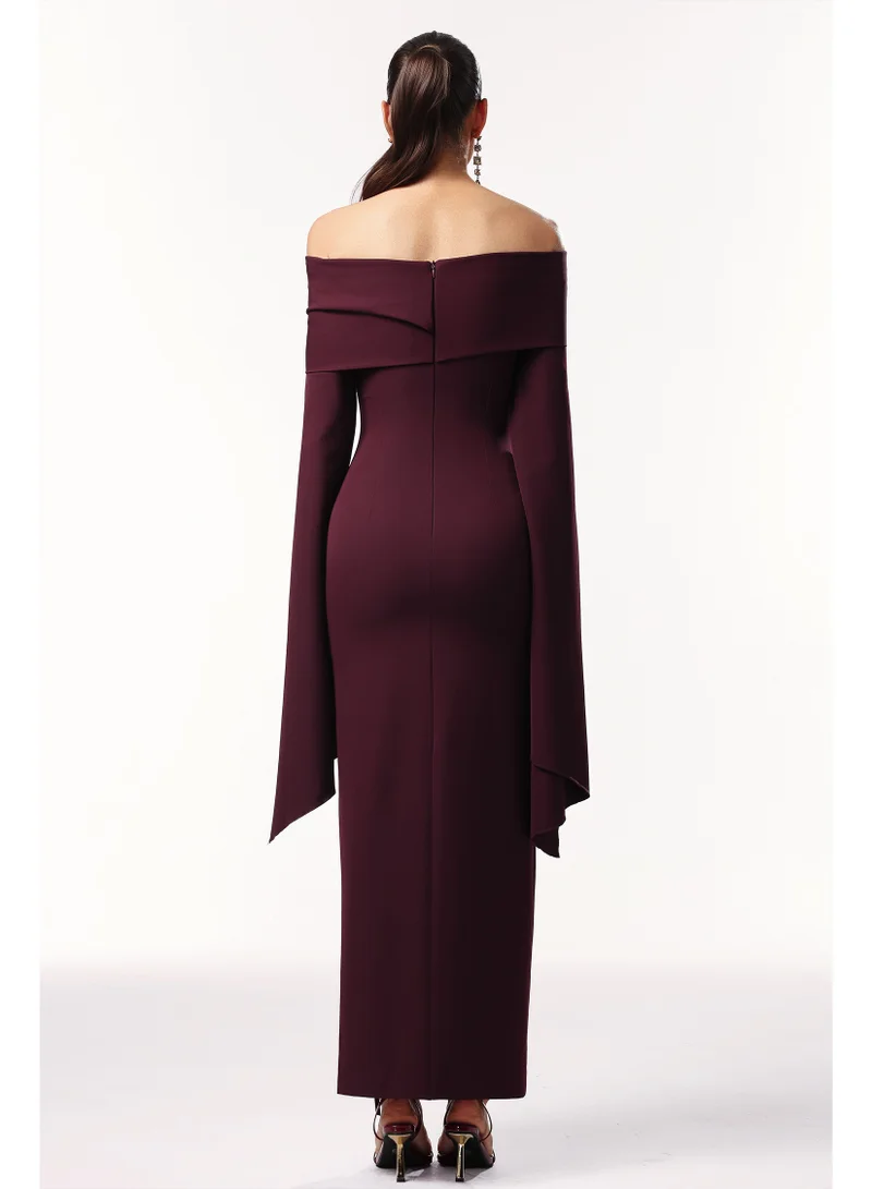 Bella Barnett Zaria Off The Shoulder Long Sleeves Maxi Dress