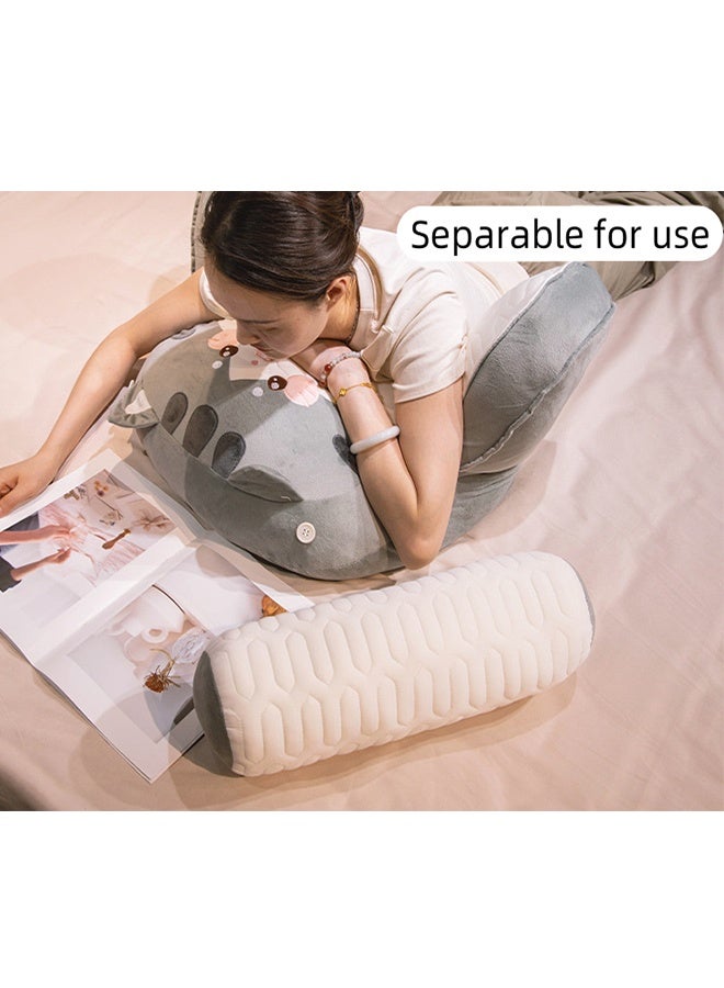 Reading Pillow, Large Size Backrest Pillow, Ergonomic Lumbar Support Pillow with Headrest, High Resilience PP Cotton Filling, Washable Sofa Chair Cushion for Neck & Back Pain Relief - Image 3