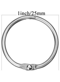 Ant 30 Piece Loose Leaf Binder Rings 25mm, Metal Book Rings for Index Cards, Loose Leaf Binder Rings for Paper Notebooks Office  - Image 2