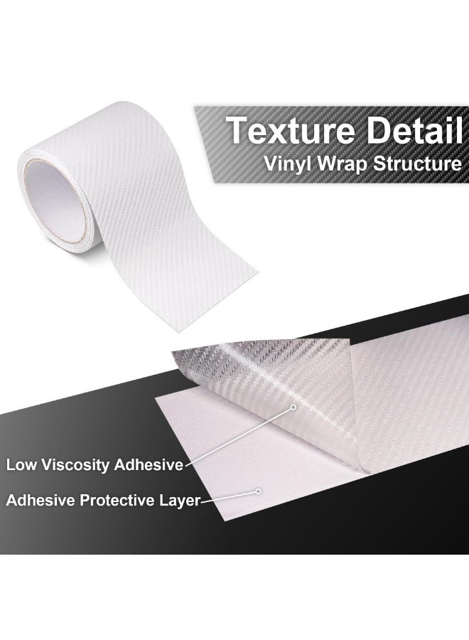 حماية حافة باب السيارة، واقي عتبة عالمي بألياف الكربون، شريط مضاد للصدمات، شفاف، 7 سم × 10 م - Image 2