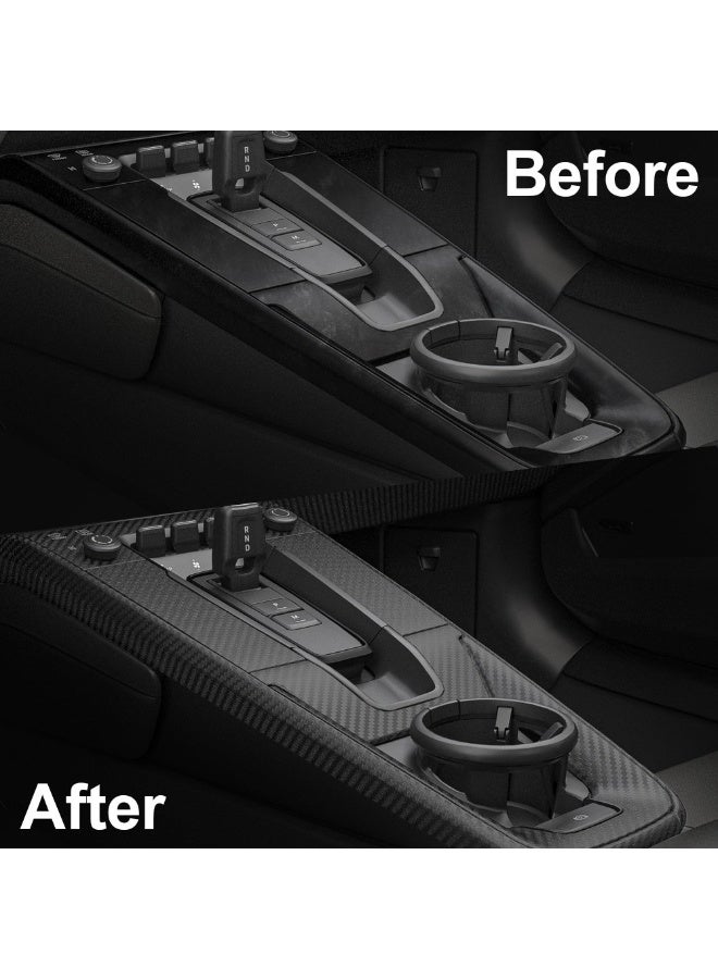 حماية حافة باب السيارة، واقي عتبة عالمي بألياف الكربون، شريط مضاد للصدمات، شفاف، 7 سم × 10 م - Image 4