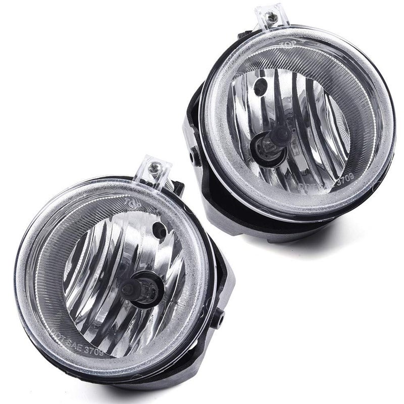 PIT66 Front Bumper Fog Lights Assembly Compatible with 2006-2009 Dodge Charger/Fit 2008-2010 Dodge Challenger with Bulbs Left/Right Bumper Driving Fog Lamps Clear Lens - Image 1
