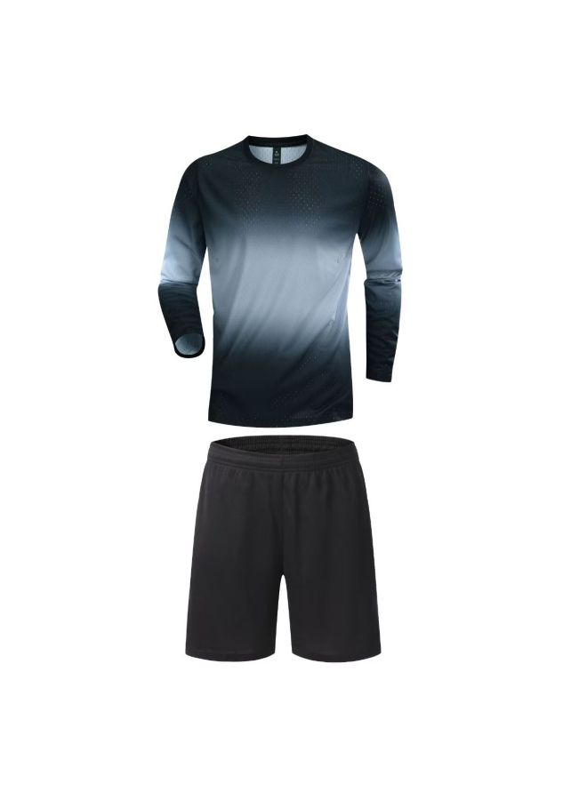 Fitness Long-sleeved Sportswear Quick-drying Clothing Fitness Running Base Clothing Elastic Sweat-absorbent Breathable Sports Suit Badminton