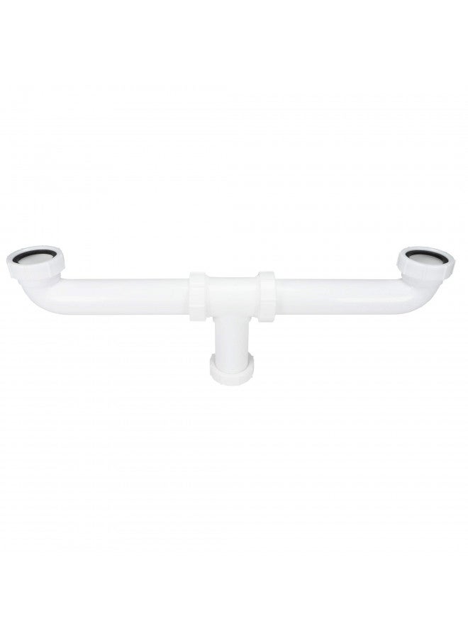 Danco 50974 Center Outlet Waste Drain Pipe, 1-1/2 in, Plastic, White - Image 1