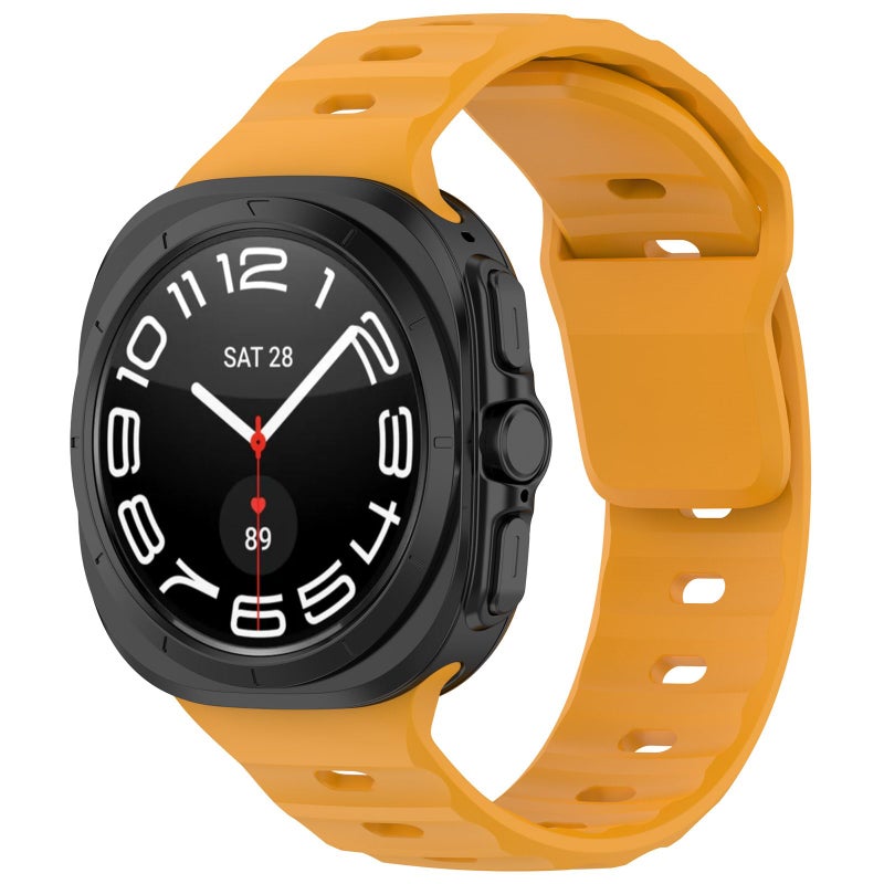 Dado Mesh Silicone Replacement Strap Compatible with Samsung Galaxy Watch Ultra (47mm) – Square Buckle Sport Band - Image 1