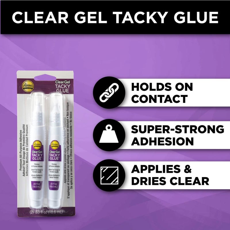 Aleene's Clear Gel Tacky Glue 2-Pack Pens - 0.63 fl oz Each - Image 2