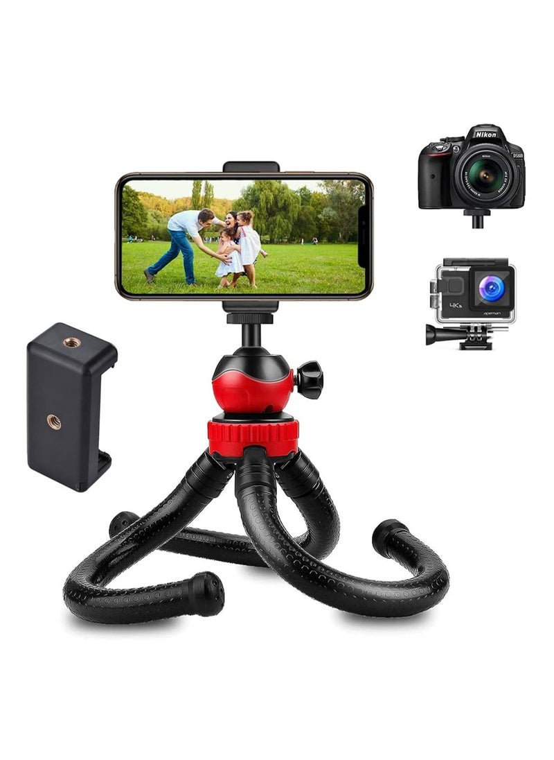 ELTRAZONE Flexible Gorillapod Tripod with 360° Rotating Ball Head Tripod for All DSLR Cameras(Max Load 1.5 kgs) & Mobile Phones + Free Heavy Duty Mobile Holder  - Image 1