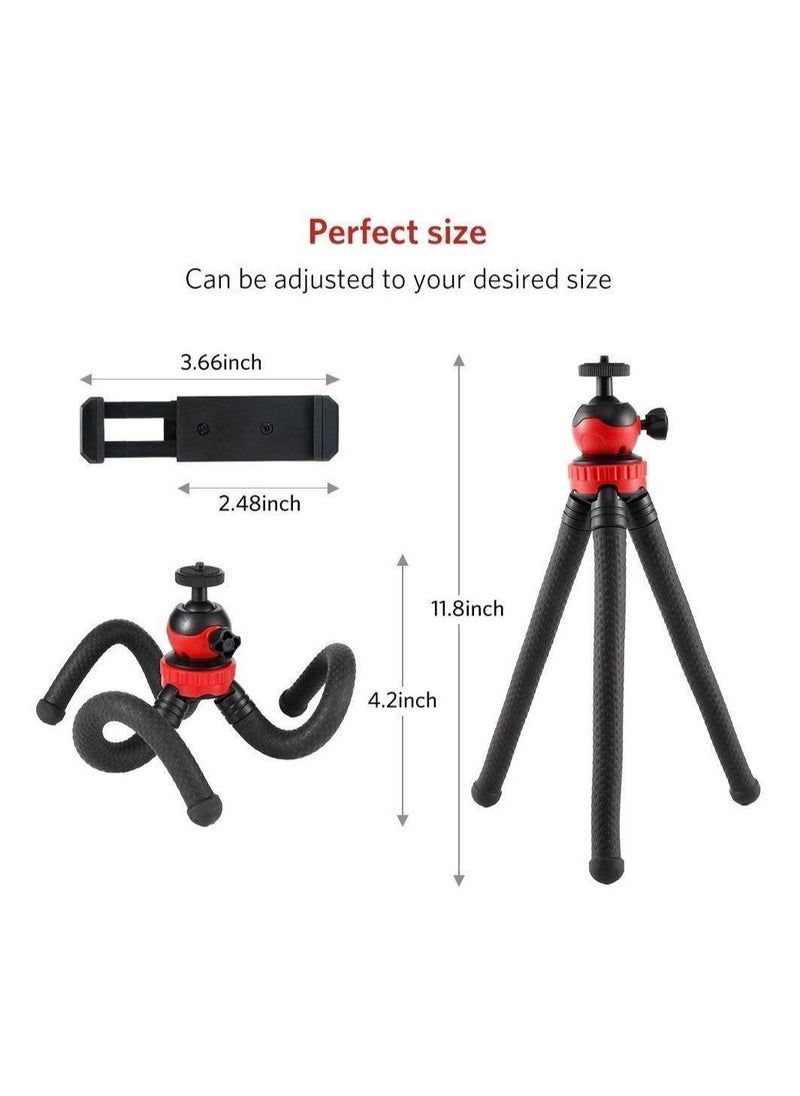 ELTRAZONE Flexible Gorillapod Tripod with 360° Rotating Ball Head Tripod for All DSLR Cameras(Max Load 1.5 kgs) & Mobile Phones + Free Heavy Duty Mobile Holder  - Image 3