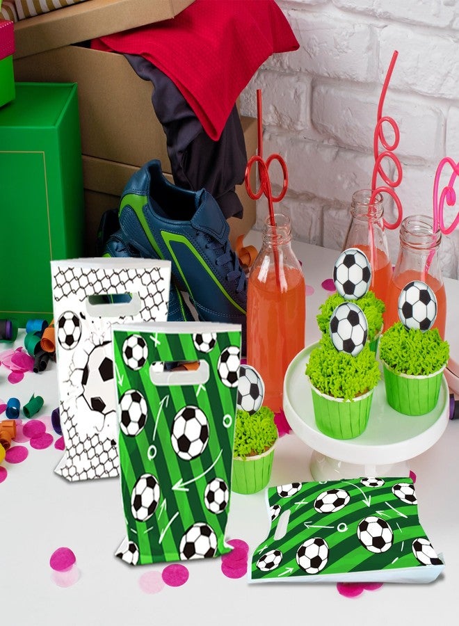 Animsco Soccer Goodie Bags 50Pcs Soccer Treat Candy Bags Plastic Party Favor Bags for Soccer Bag Soccer Theme Gift Bag Football Party Supplies Birthday Party Decorations - Image 2