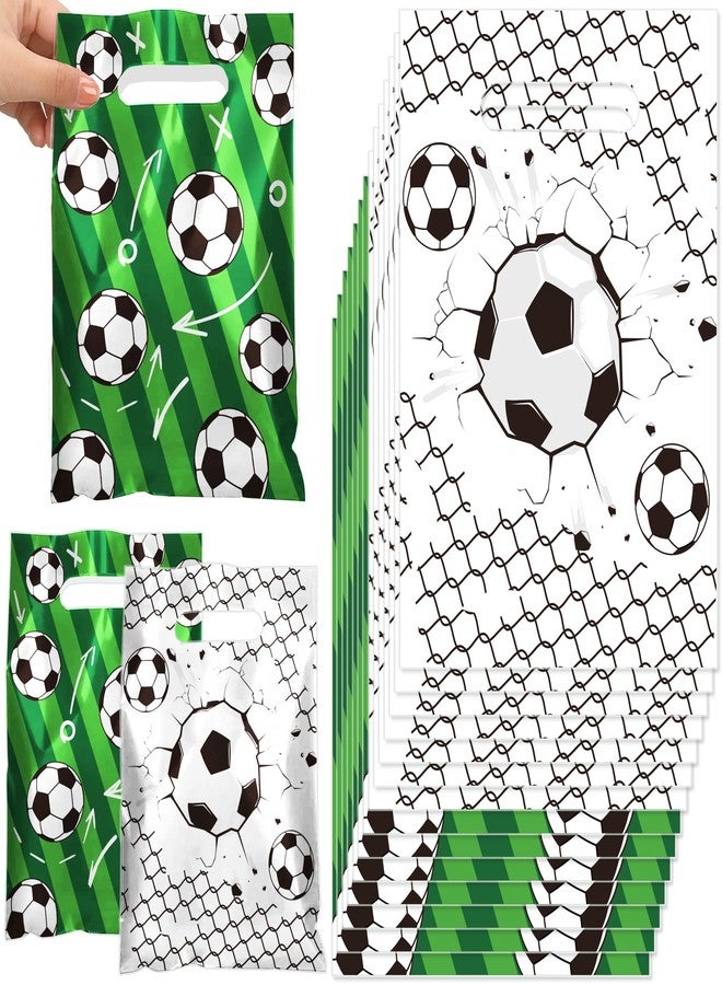 Animsco Soccer Goodie Bags 50Pcs Soccer Treat Candy Bags Plastic Party Favor Bags for Soccer Bag Soccer Theme Gift Bag Football Party Supplies Birthday Party Decorations - Image 1