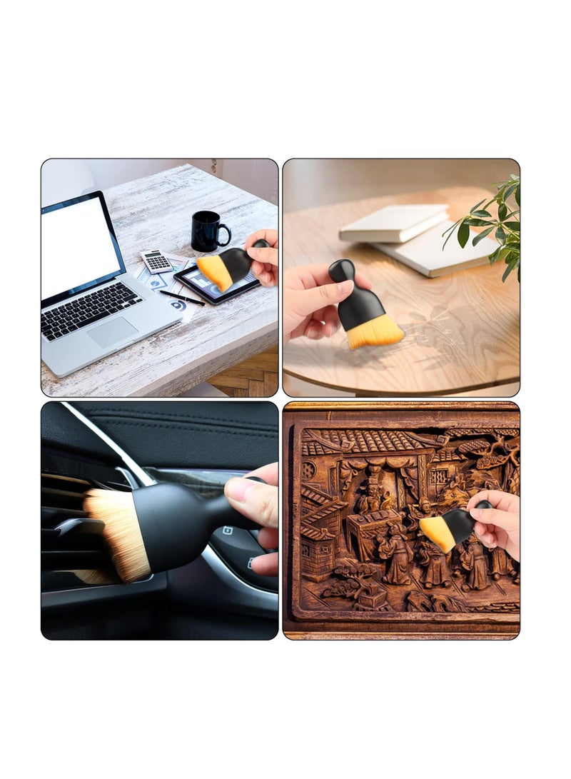Generic 3Pcs Car Interior Cleaning Tool Brush with Cover Car Detailing Brushes Auto Interior Soft Hair Removal Brush Car Brush Car Cleaning Brush Car Interior Cleaning Tool Brush  - Image 4