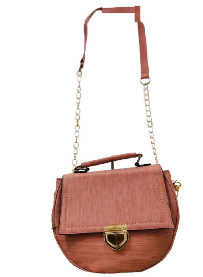 Women's Crossbody Bag - Handbag with Buckle, Inner Pocket and Zipper 