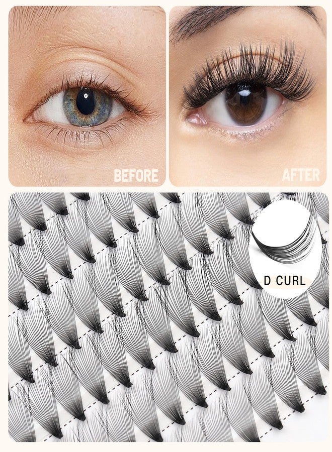 Bodermincer 200pcs 20D Premade Volume Fans Eye Lashes Extensions Thickness 0.07mm 8-16mm to Choose Black Soft Individual False Eyelashes Makeup Fake Lashes Cluster （8mm） - Image 2