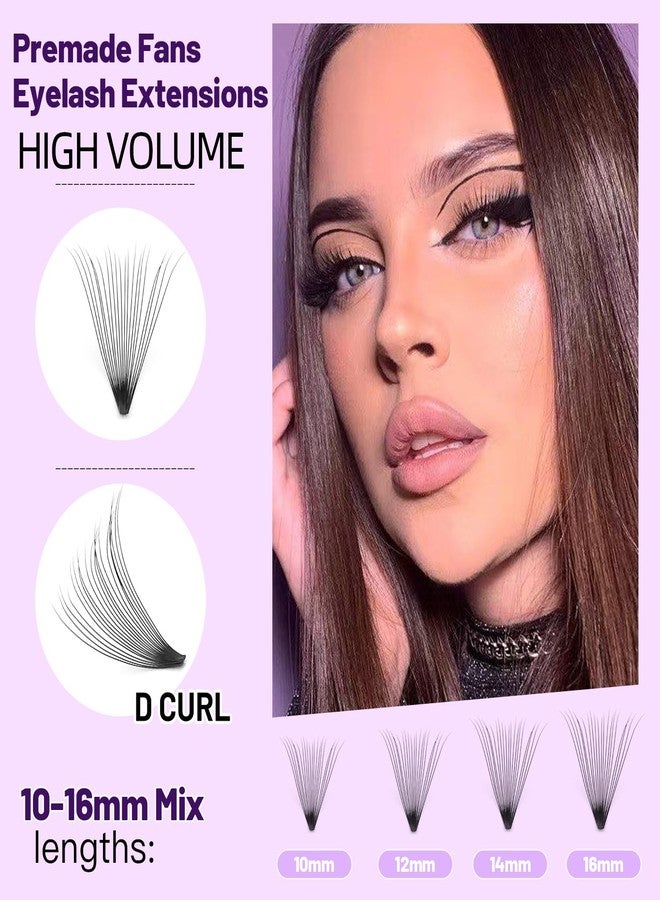 Bodermincer 200pcs 20D Premade Volume Fans Eye Lashes Extensions Thickness 0.07mm 8-16mm to Choose Black Soft Individual False Eyelashes Makeup Fake Lashes Cluster （8mm） - Image 3