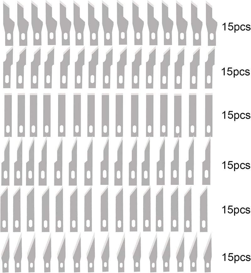 BUIYLV 90PCS Knife Blades Precision Craft Knife Set, for DIY Artwork, Cutting, Models, Scrapbook - Image 2