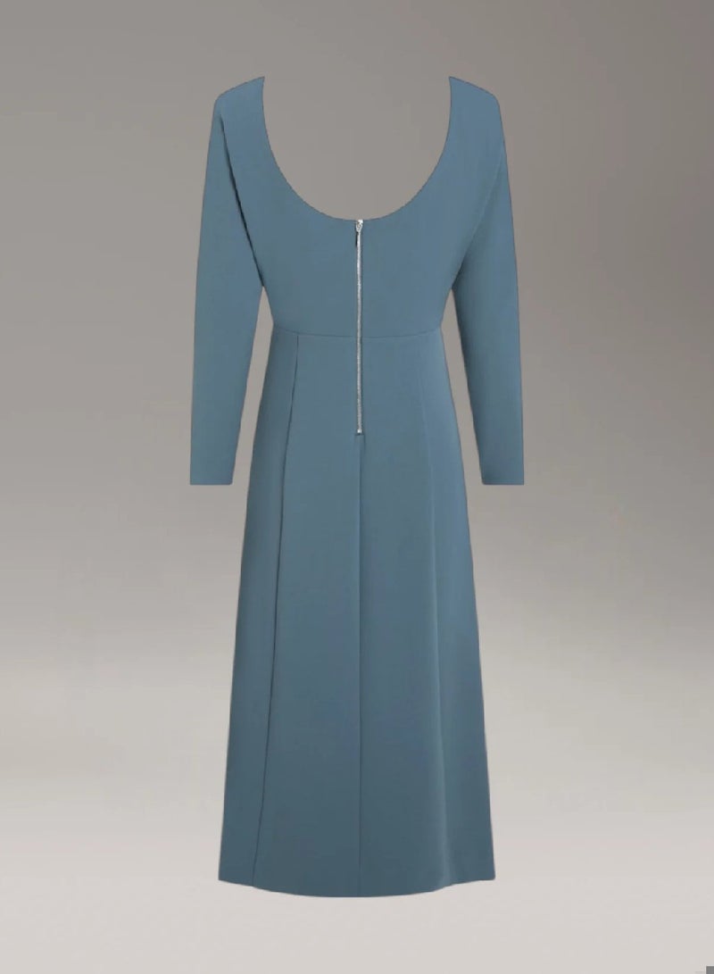 CALVIN KLEIN Scuba Crepe Midi Dress - Image 5