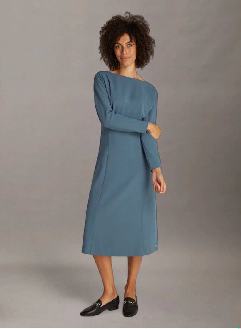 CALVIN KLEIN Scuba Crepe Midi Dress - Image 1