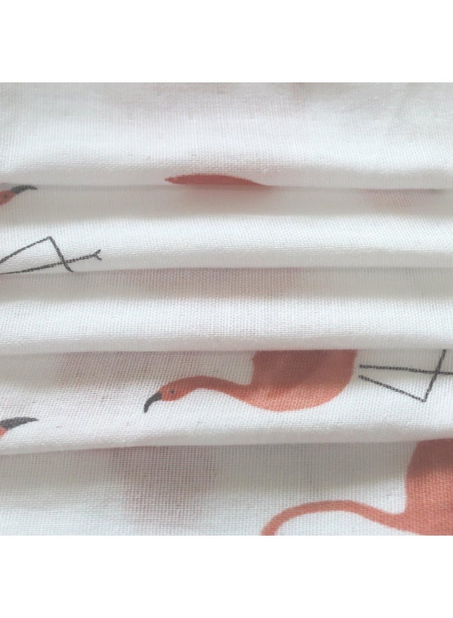 Vlokup Baby Changing Pad Cover Set Muslin Cotton, Portable Contoured Diaper Change Pad Sheet for Boys and Girls, Flamingo - Image 3