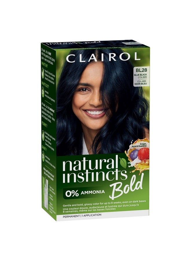 Clairol Natural Instincts Bold Permanent Hair Dye, BL28 Blue Black Colibri Hair Color, Pack of 1 - Image 1