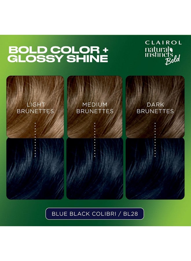 Clairol Natural Instincts Bold Permanent Hair Dye, BL28 Blue Black Colibri Hair Color, Pack of 1 - Image 2