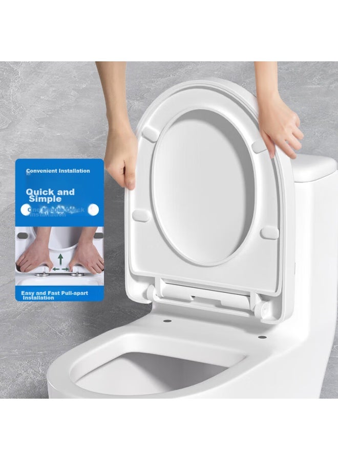 Pollock Toilet Seat, Universal U-shaped Toilet Cover, Household Thickened Cover Plate, Old-style Toilet Ring Accessories, Slow-close Toilet Seat - Image 5