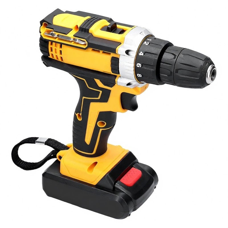 Cordless Drill: 18 Torque Gears 2 Speed Settings - All-In-One Brush Motor Ergonomic Anti-Slip Handle for Construction & Multi-Purpose Use - Image 4