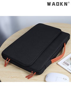 WAOKN Laptop Tablet Sleeve Case Slim Travel Men Women Handle Bag,Men's and Women's Apple Macbook Huawei Pro Laptop Bag Briefcase Office Bag Handbag Tote Bags Carry Bags 14.1-15.4 inch universal  - Image 5
