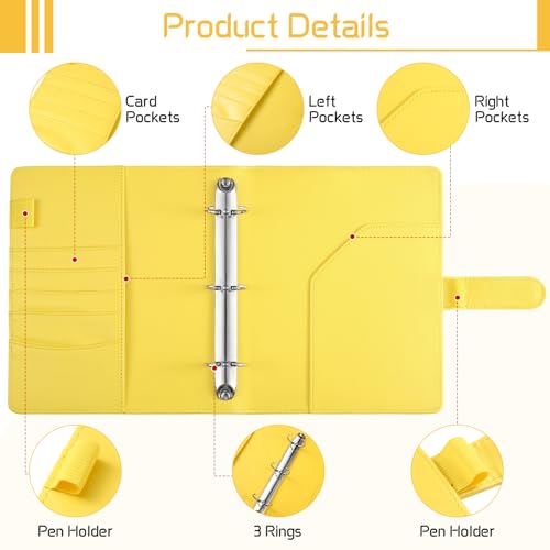 Pemocyny 100 Envelopes Money Saving Challenge Binder with Reusable Laminated Tracker, Budget Book with Cash Envelopes, Easy and Fun Way to Save $5,050 (Yellow) - Image 4