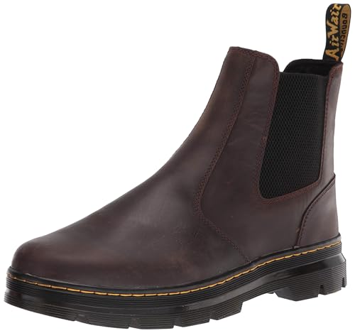 Dr Martens حذاء تشيلسي إمبوري من دكتور مارتنز للجنسين، بني داكن كريزي هورس، 8 نساء/7 رجال - Image 3