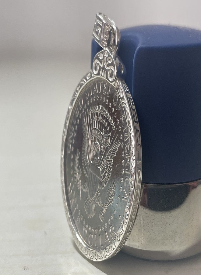 Geruibi Sterling Silver 50 cent Border Screw Top Coin Border is suitable for 30.64mm diameter 2.15mm thickness Coins, Coins Not Included - Image 2