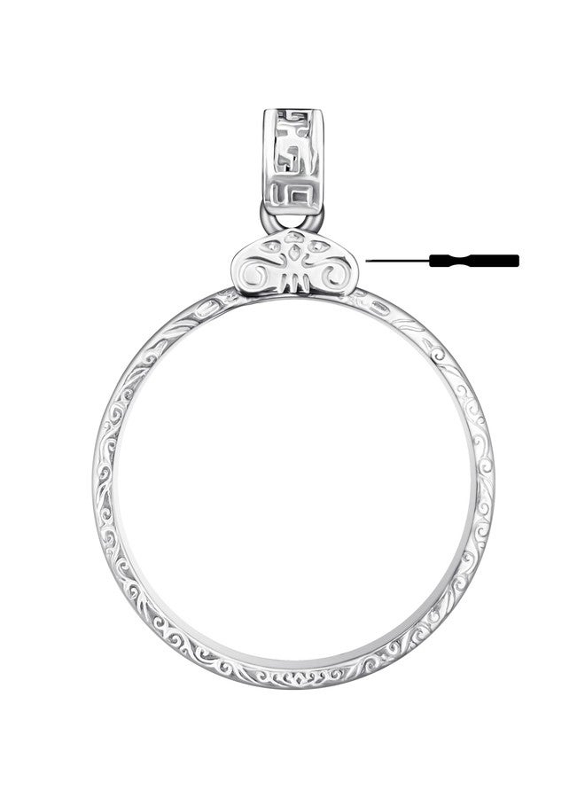 Geruibi Sterling Silver 50 cent Border Screw Top Coin Border is suitable for 30.64mm diameter 2.15mm thickness Coins, Coins Not Included - Image 5