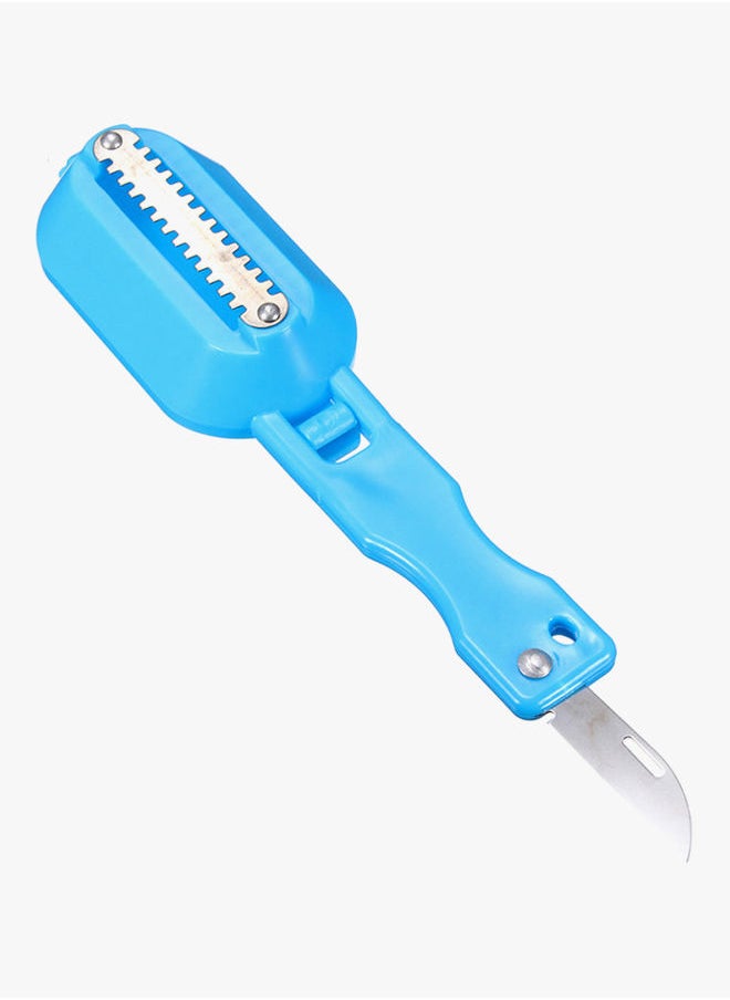 NIBEMINENT Multifunctional Fish Scale Scraper Lake Blue  - Image 3