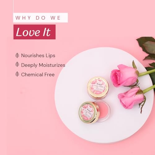 Atulya Rose Natural Lip Balm With Bees Wax and Honey, Rose, 5 g - Image 2