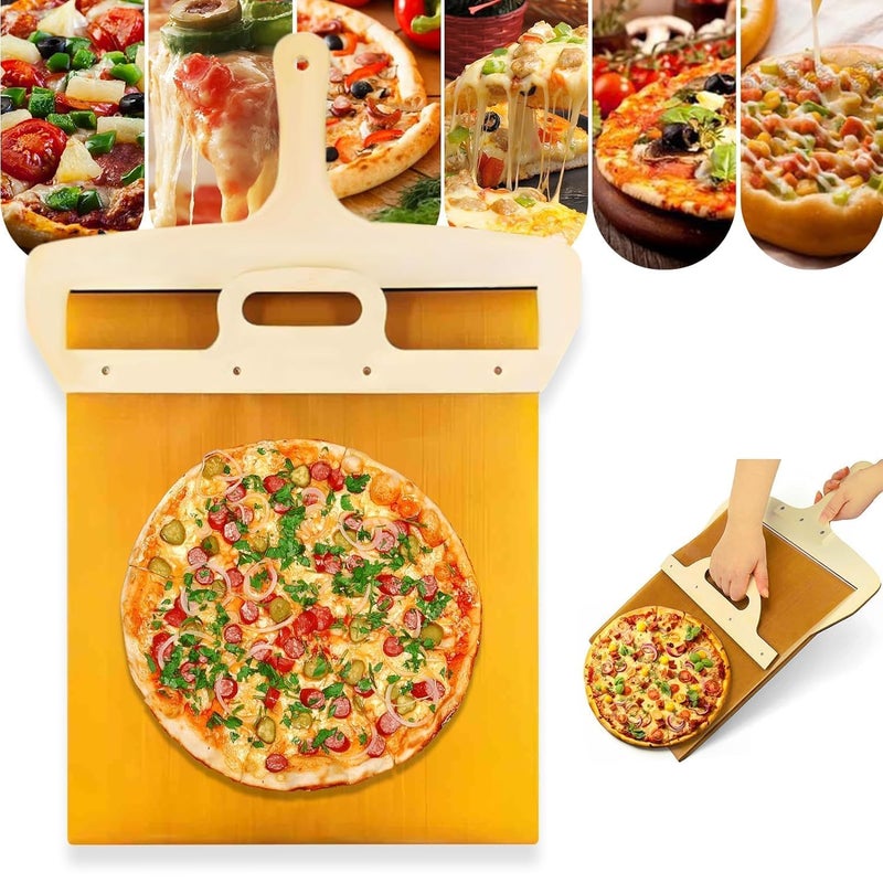 COYRASTH Pizza Peel Pizza Smart Slider Paddle Non Stick Pizza Shovel Wood Pizza Spatula The Pizza Peel That Transfers Pizza Perfectly for IndoorOutdoor Ovens Accessories - Image 2