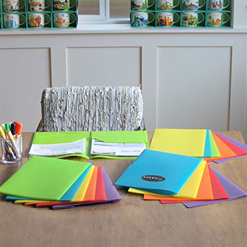 Youngever 12 Pack Plastic Pocket Folders - Heavy Duty Plastic 2 Pocket Folder, in 6 Colors - Image 5