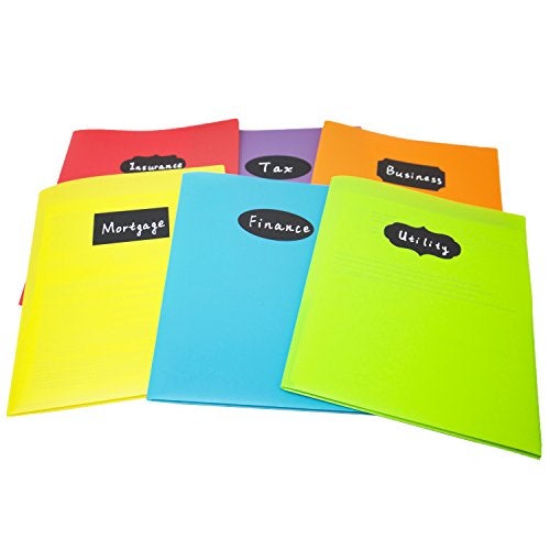 Youngever 12 Pack Plastic Pocket Folders - Heavy Duty Plastic 2 Pocket Folder, in 6 Colors - Image 4