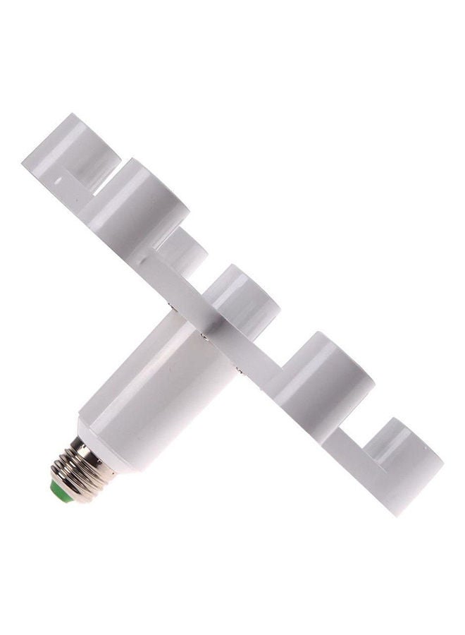 NIBEMINENT Lamp Lights Base Socket Splitter Holder White/Brown 2 x 16centimeter  - Image 2
