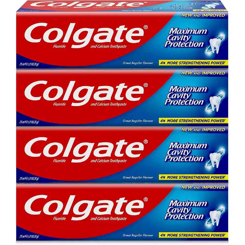 Colgate Maximum Cavity Protection, Fluoride and Calcium Toothpaste- 4X75ml Special Offer