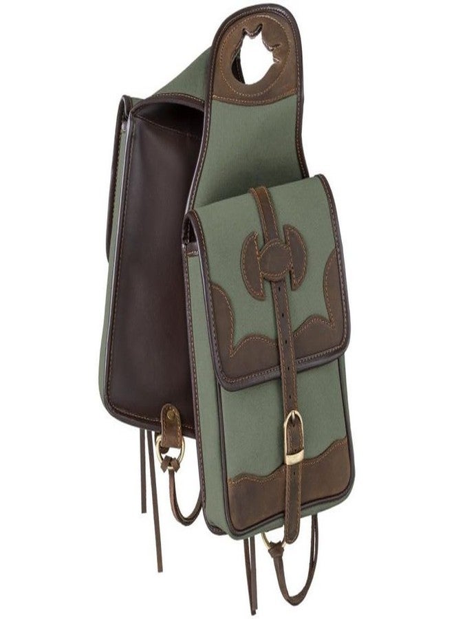 تاف 1 حقيبة متينة من القماش والجلد بلون المريمية