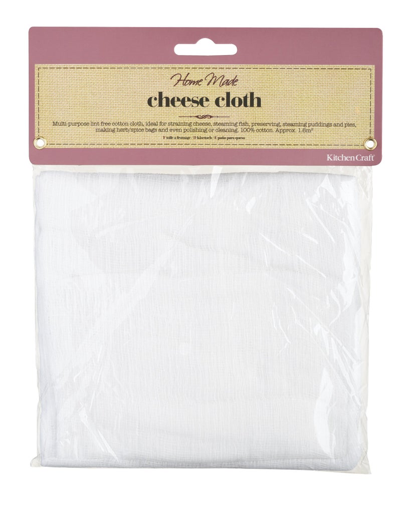 KitchenCraft Home Made Cheesecloth Cotton White 16 Metres
