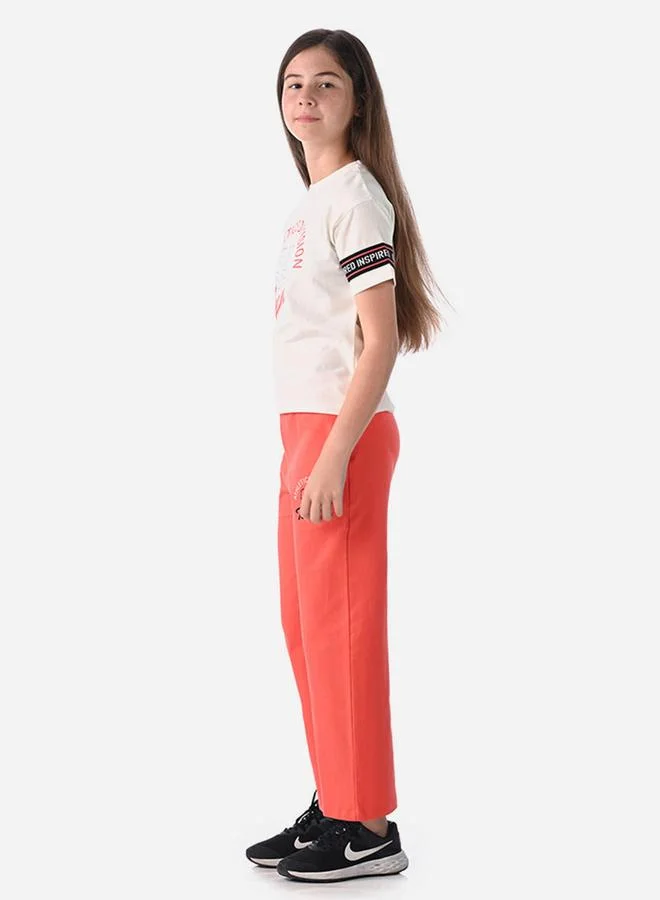 victor and jane Victor and Jane Slogan Print Round Neck T-Shirt and Pyjama Set
