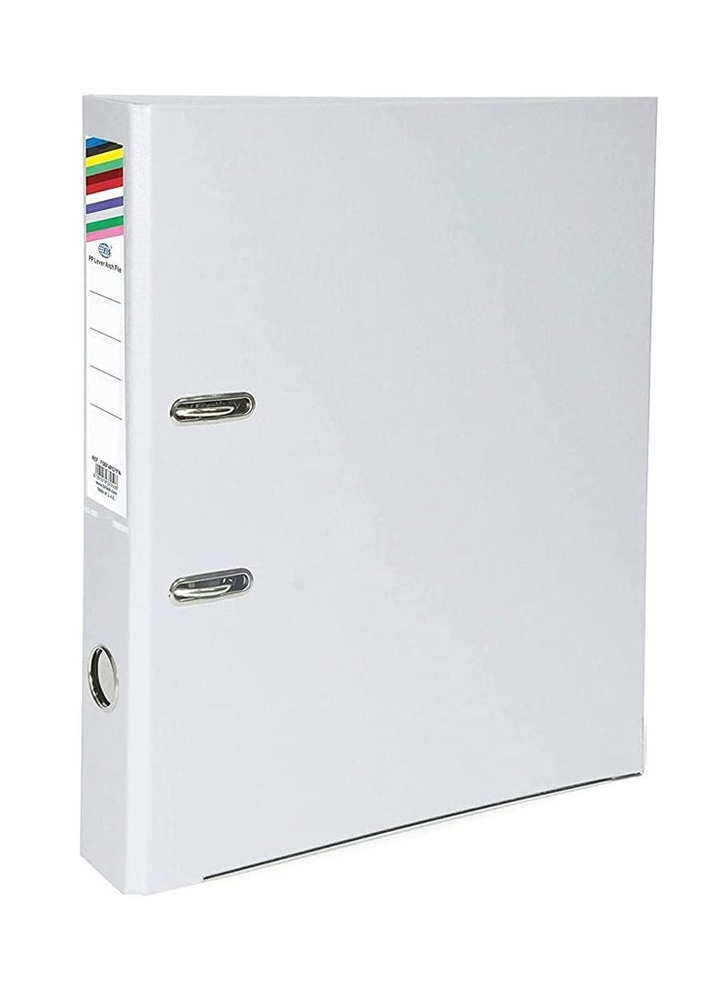 FIS Pack of 24 Pieces Fixed Mechanism Box File Grey/White/Yellow - Image 2