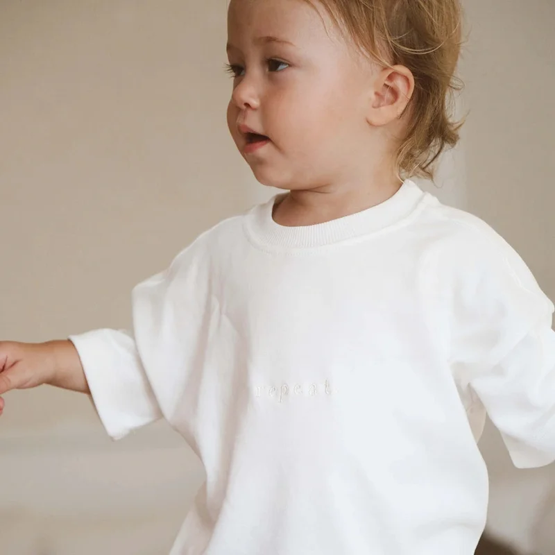 Ohlala Koala Oversize Off-White Basic T-shirt