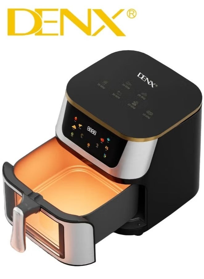 Denx Dx3409 Smart Multi-Function Air Fryer, 8L Capacity, Color Touchscreen, Transparent Window, Oil-Free Cooking, Easy To Clean, 1800W Power, Safety Lock, Auto-Cooking Programs - Image 3