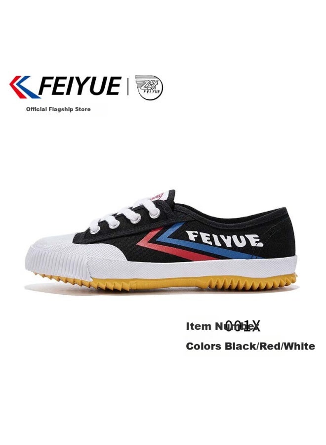 FEIYUE Leap Retro Track Shoes Chinese Goods Sports Canvas Shoes Men And Women Couple Shoes Black Red White 40 