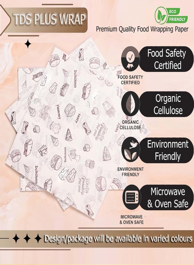 TDS PLUS WRAP 20 Sheets, Off-White Butter Paper for Food Wrapping, Packing, Rosting & Storage Biodegradable Parchment Roll Non-Stick Re-heatable Oven Safe Roll Foodsafe Packing & Serving Paper - Image 3