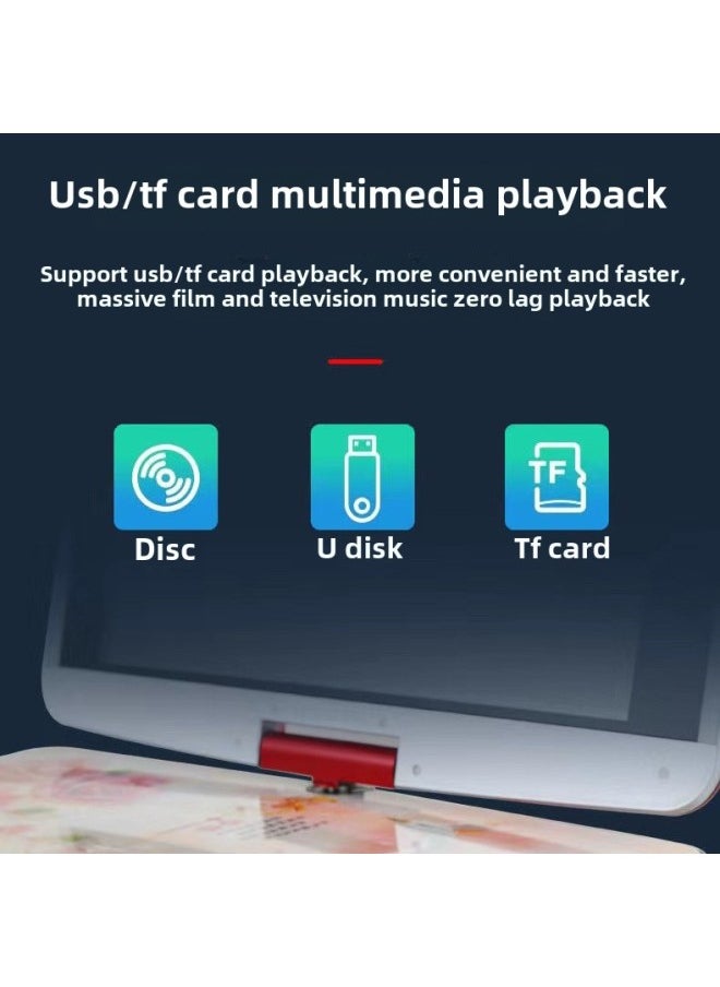Generic - But Meishi Direct Mobile DVD HD Large Screen U Disk Card All-in-one Machine Theater Machine Singing Machine Square Dance-Body Color:Red - Image 1