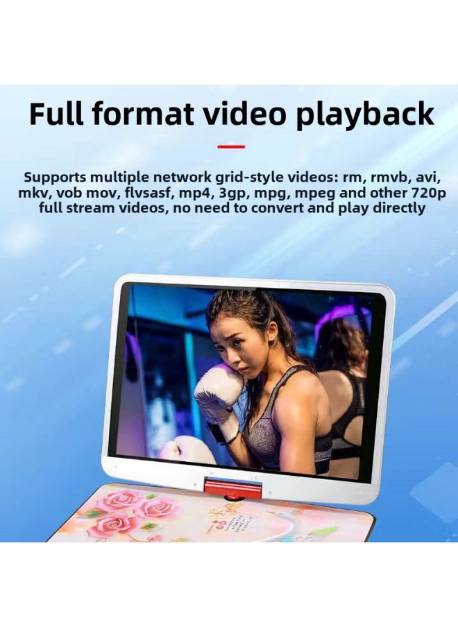 Generic - But Meishi Direct Mobile DVD HD Large Screen U Disk Card All-in-one Machine Theater Machine Singing Machine Square Dance-Body Color:Red - Image 1